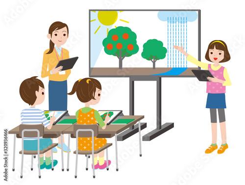 小学校のデジタル学習.ICT教育