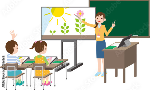 小学校のデジタル学習.ICT教育