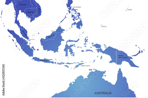 Photography south asia map
