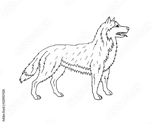 vector illustration of a dog
