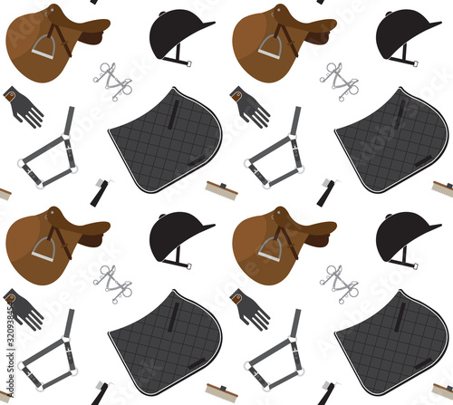 seamless pattern with hats and glasses