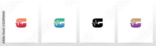 Pulse Line On Letter Logo Design G