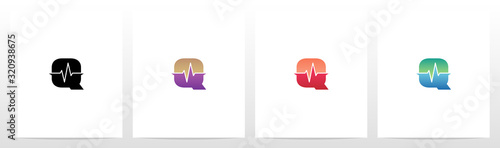 Pulse Line On Letter Logo Design Q