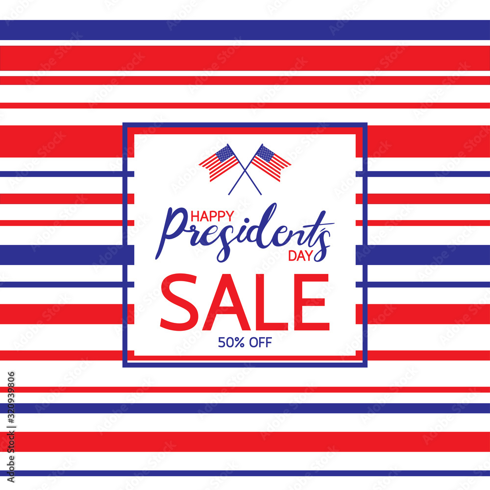 Fototapeta premium Happy President's day Vector