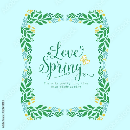 Seamless Decor of leaf and floral frame, for modern love spring card design. Vector © StockFloral