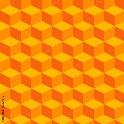 3D box seamless pattern vector illustration background