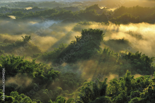 Famous sunrise landscape in Erliao Zuojhen Tainan