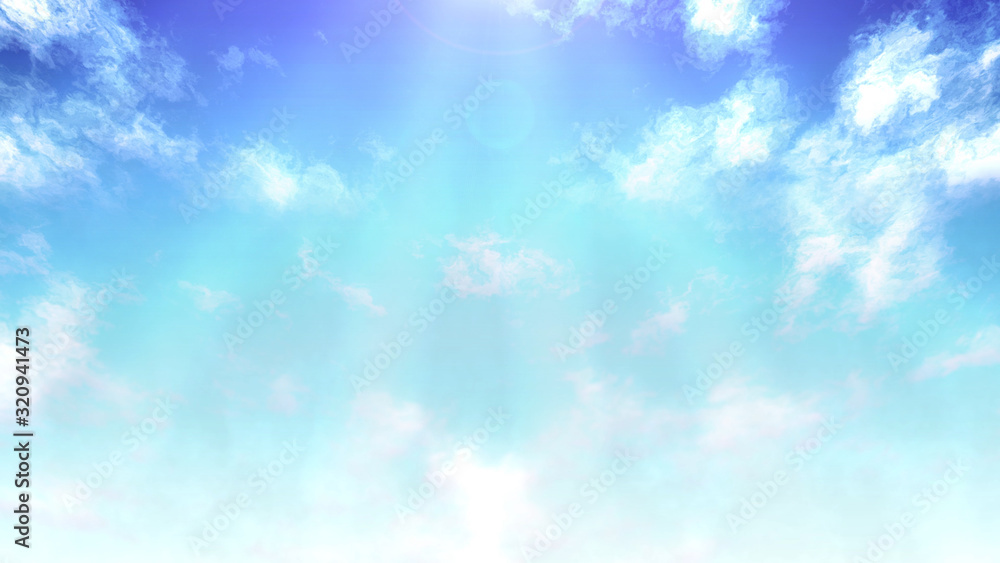 空と雲のアニメ風グラフィック背景テクスチャ素材 Stock Illustration Adobe Stock