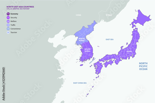 map of korea  dokdo map. vector of korea map.
