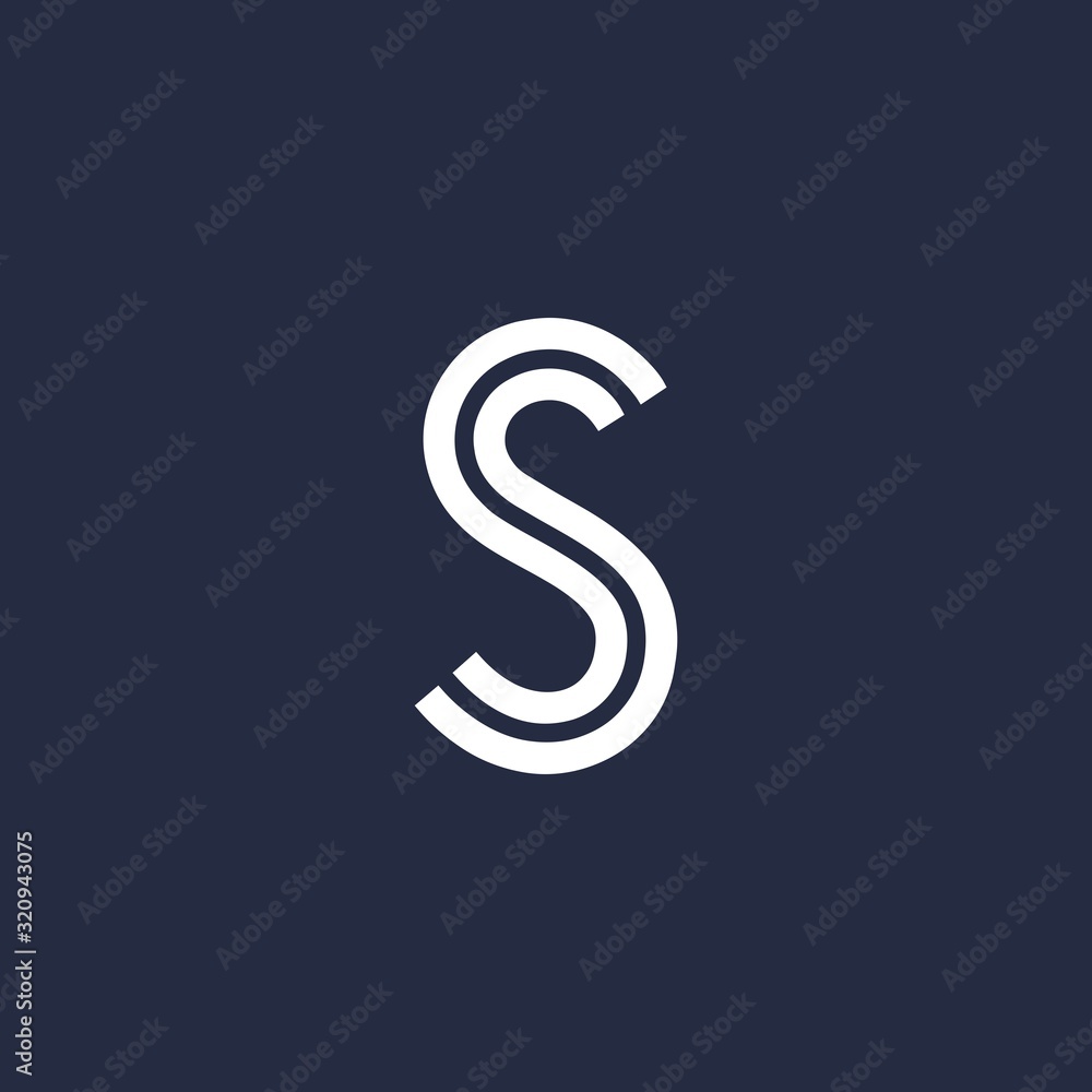 Letter S logo template. Vector icon.