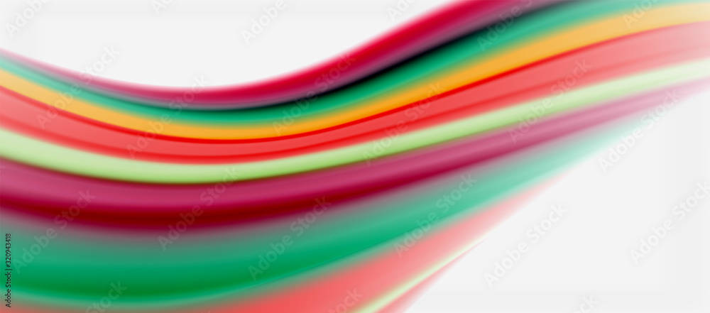Wave lines abstract background, smooth silk design with rainbow style colors. Liquid fluid color waves. Vector Illustration Wave lines abstract background, smooth silk design with rainbow style colors. Liquid fluid color waves. Vector Illustration