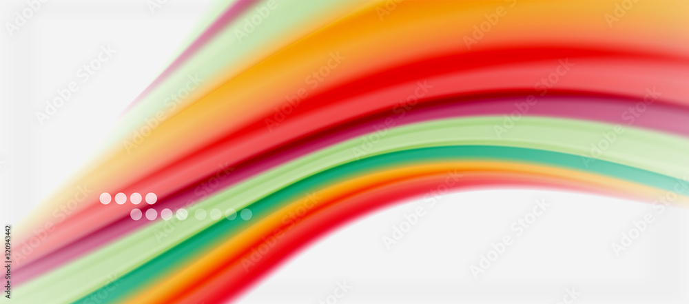 Wave lines abstract background, smooth silk design with rainbow style colors. Liquid fluid color waves. Vector Illustration Wave lines abstract background, smooth silk design with rainbow style colors. Liquid fluid color waves. Vector Illustration