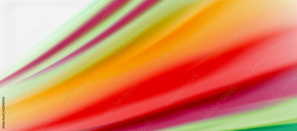 Wave lines abstract background, smooth silk design with rainbow style colors. Liquid fluid color waves. Vector Illustration Wave lines abstract background, smooth silk design with rainbow style colors. Liquid fluid color waves. Vector Illustration