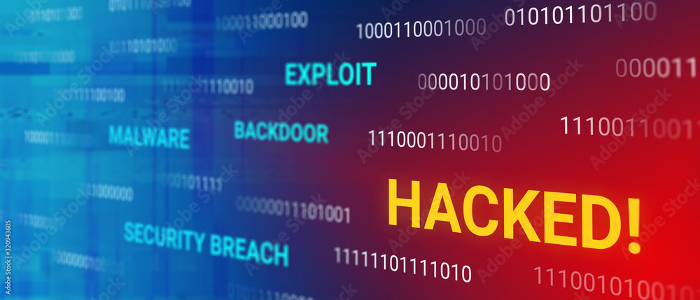 Hacked data concept Hacked data concept