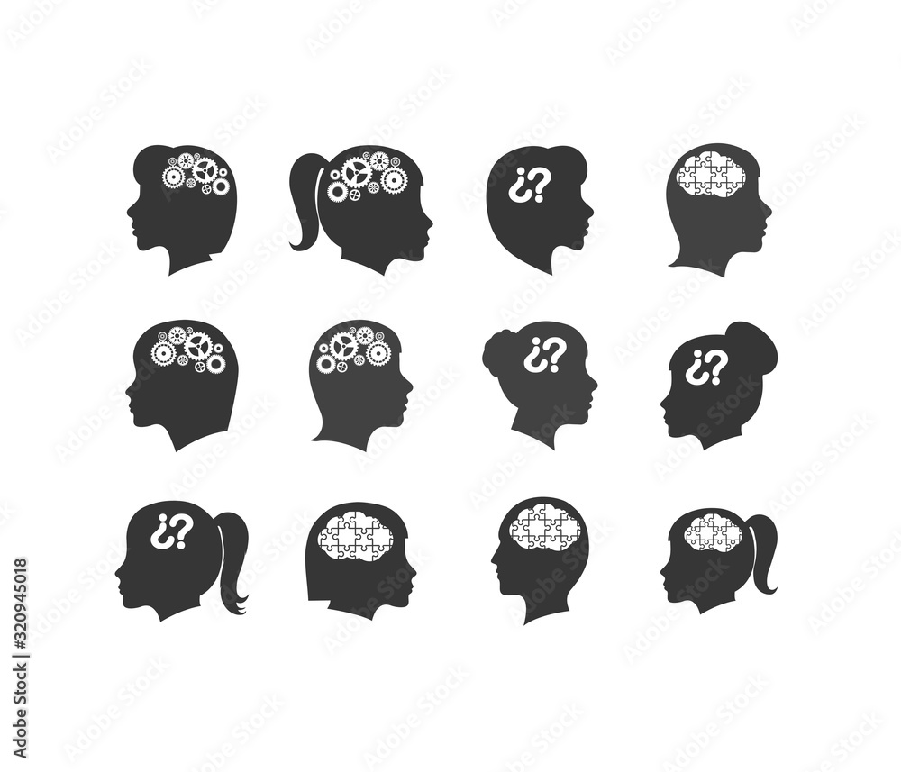 Isolated human brains set vector design Isolated human brains set vector design