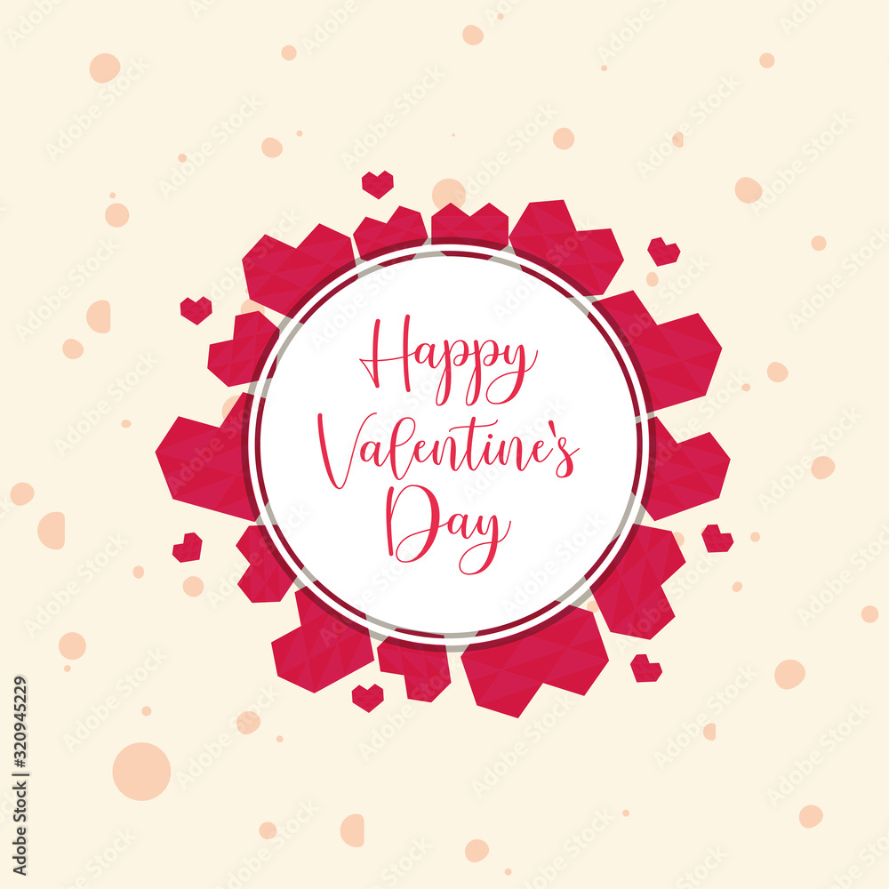 Happy valentines day hearts circle vector design Happy valentines day hearts circle vector design