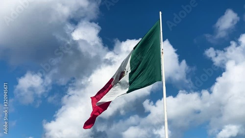 Mexico Flag waving in the wind. photo
