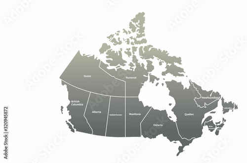 canada map. north america country map. 