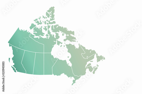 canada map. north america country map. 