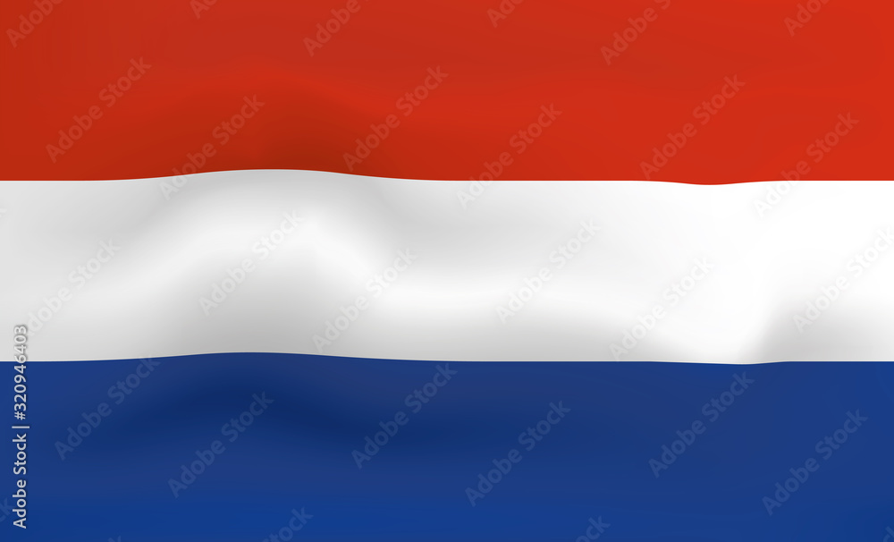 Netherlands Flag Icon and Logo. World National Isolated Flag Banner and Template. Realistic, 3D Vector illustration Art with Wave Effect Netherlands Flag Icon and Logo. World National Isolated Flag Banner and Template. Realistic, 3D Vector illustration Art with Wave Effect