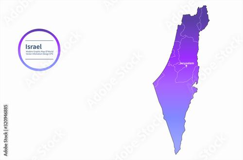 israel map. arab countries map. middle east countries map. photo