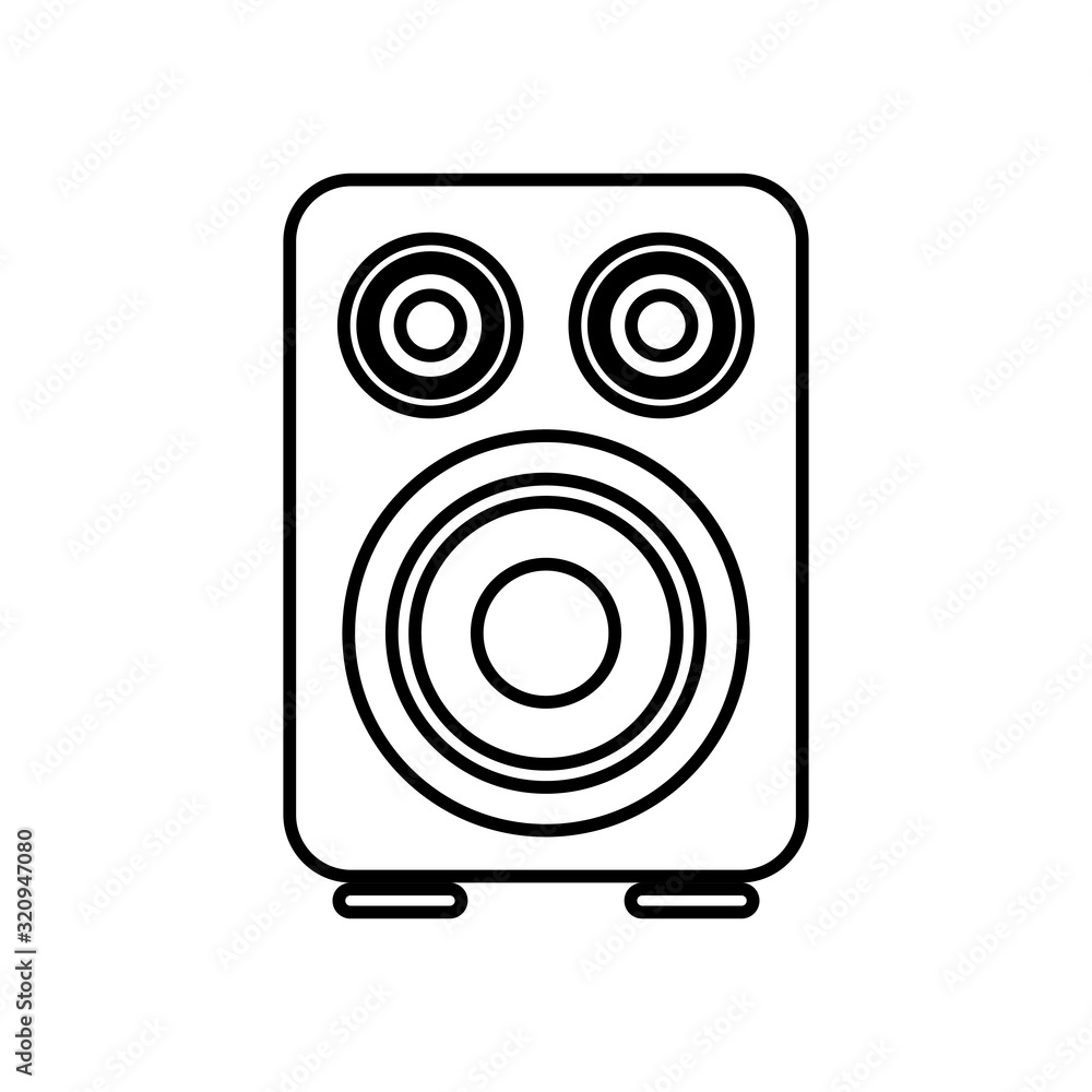 speaker audio music isolated icon speaker audio music isolated icon