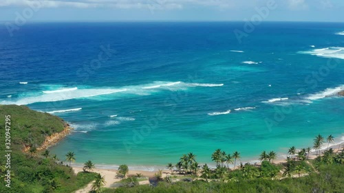 Aerial coastal view of coastal Puerto Rico photo