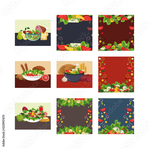 bundle of nutritive healthy food