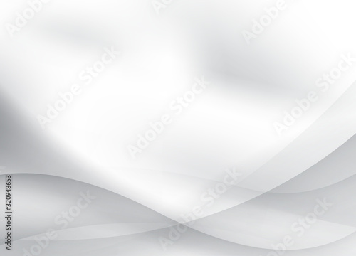Fototapeta Naklejka Na Ścianę i Meble -  Abstract gray and white wave background design vector illustration eps10