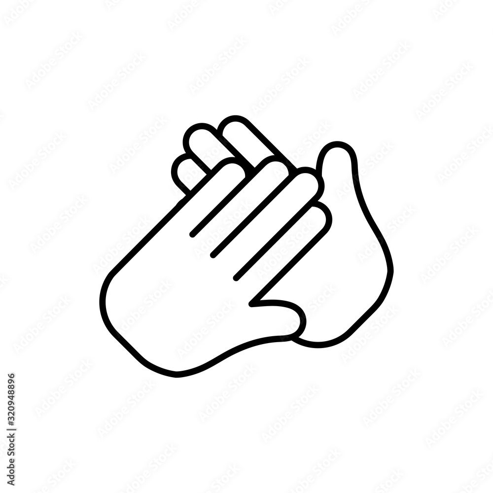 Clap hand, applause signage Clap hand, applause signage