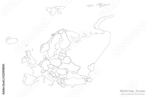 european countries map. continental map. world map. graphic design map. 