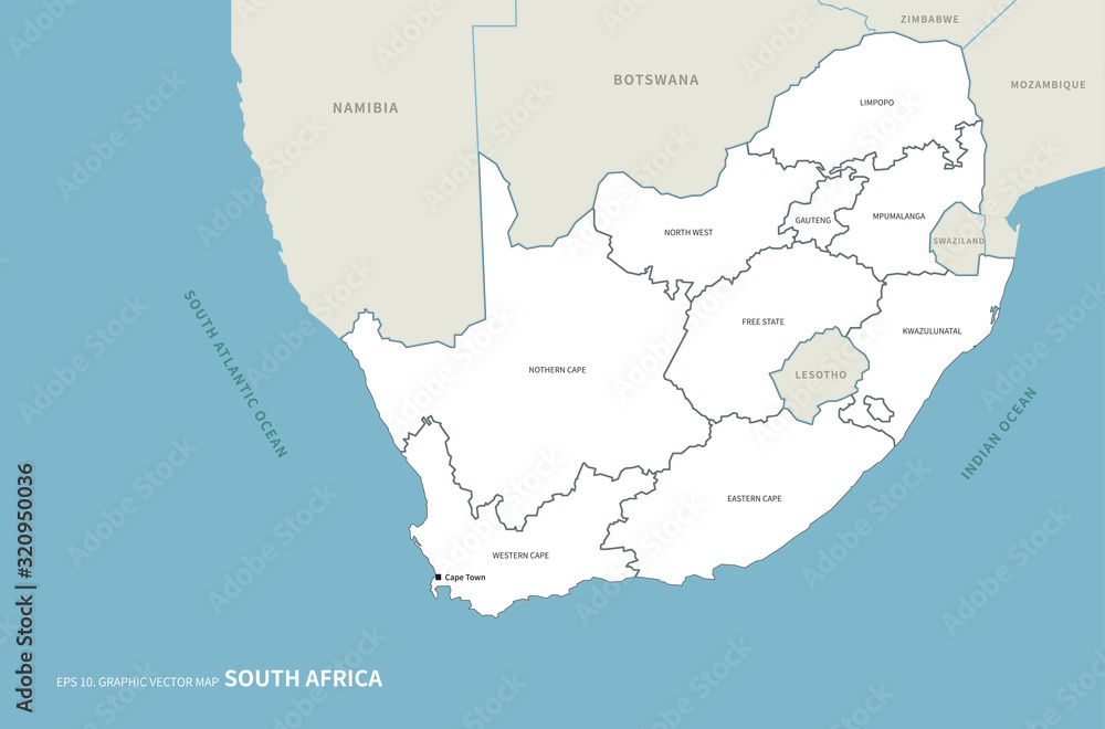 south africa map. world map of africa countries. 