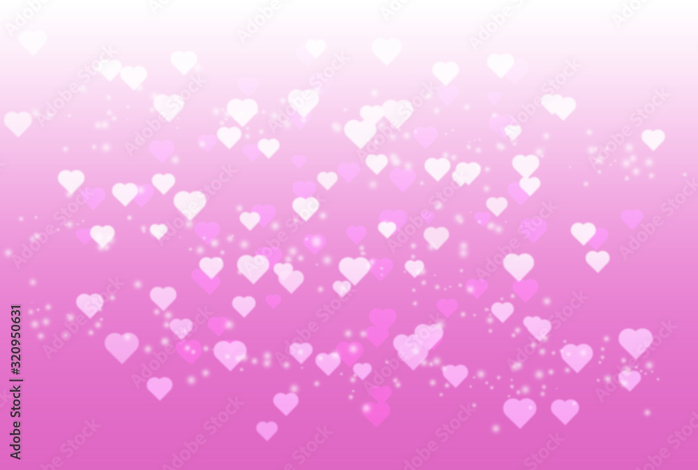 blurred heart bokeh  on  gradient background , valentine, wedding , love concept, blurred image