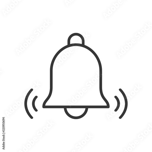Bell icon vector, Alarm, service handbell sign Isolated on white background. Trendy Flat style for graphic design, logo, Web site, social media, UI, mobile app, EPS10
