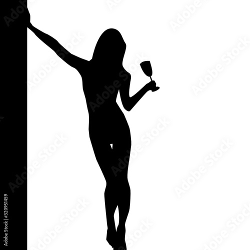 Frau mit Glas