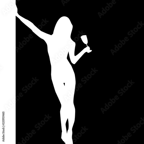 Frau mit Glas