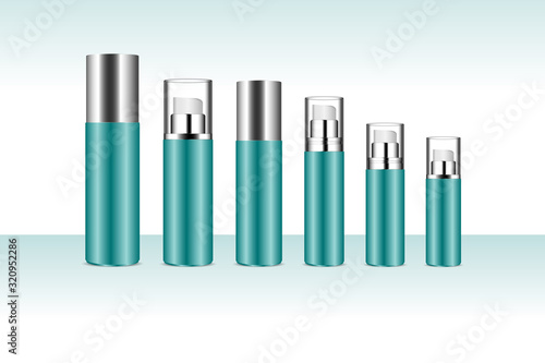 Airless Bottle Cosmetic Packaging Container For Ecocert Cream Serum Sun Screen