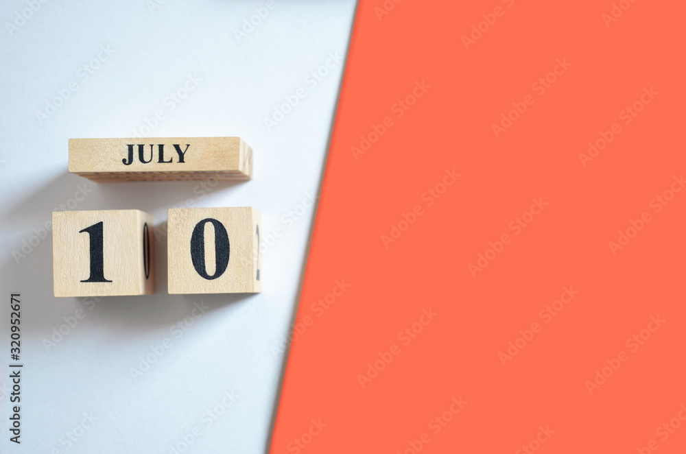 July 10, Empty white - Red background. July 10, Empty white - Red background.