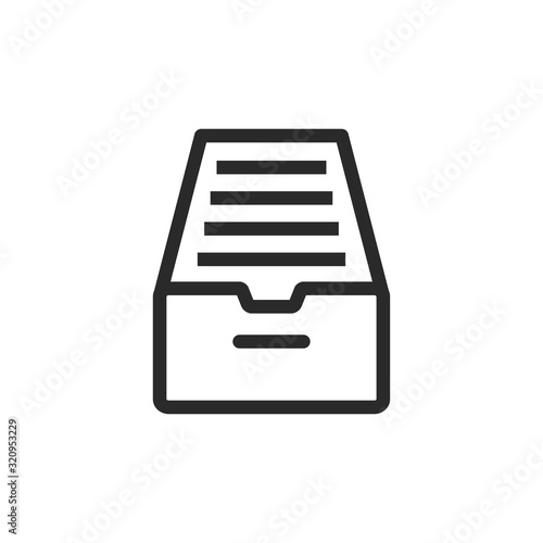 File Cabinet Icon Vector Illustration