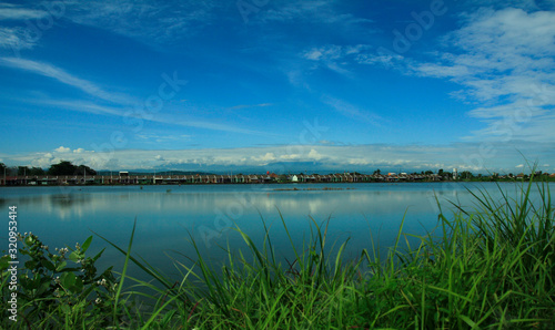 landscape with lake and blue sky © Iwan