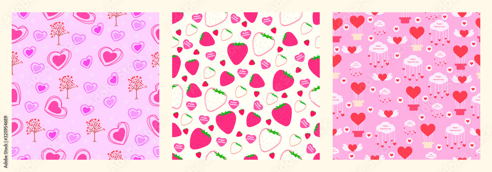 vector illustration of Happy Valentine's Day greetings seamless pattern background vector illustration of Happy Valentine's Day greetings seamless pattern background
