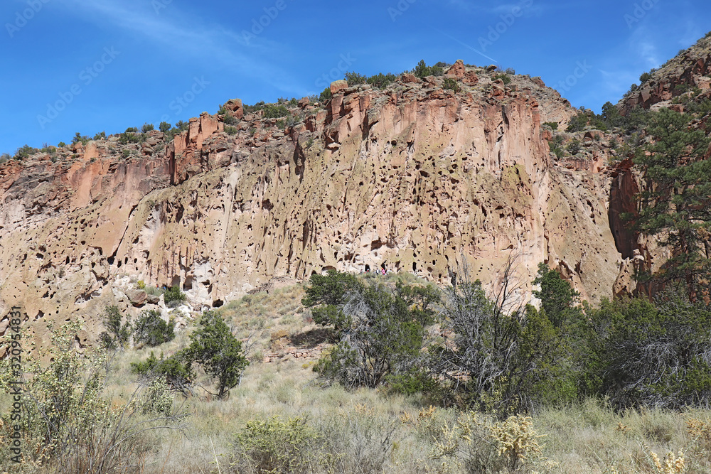 Trails and ruins at Bandelier National Monument, New Mexico