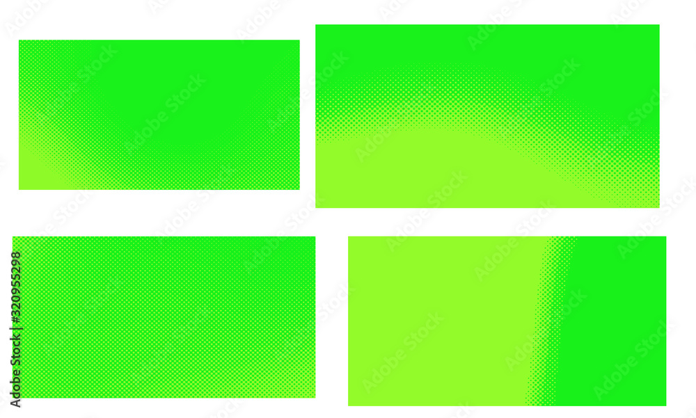 Green vector retro comic dotted set backgrounds design. Green vector retro comic dotted set backgrounds design.