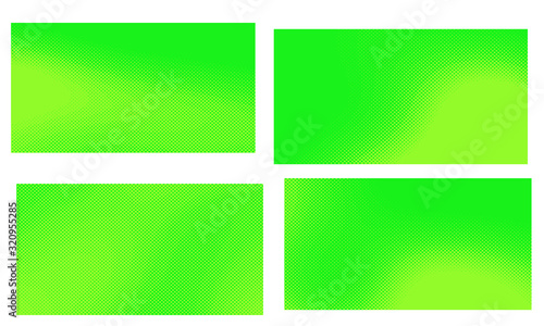 Green vector retro comic dotted set backgrounds design.