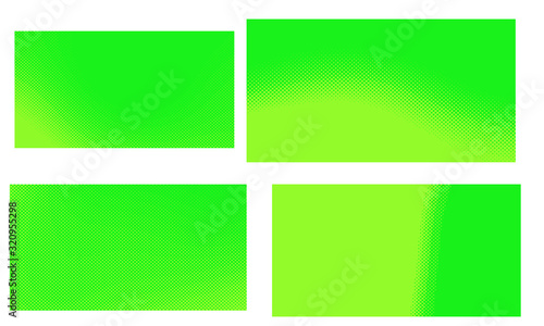 Green vector retro comic dotted set backgrounds design.