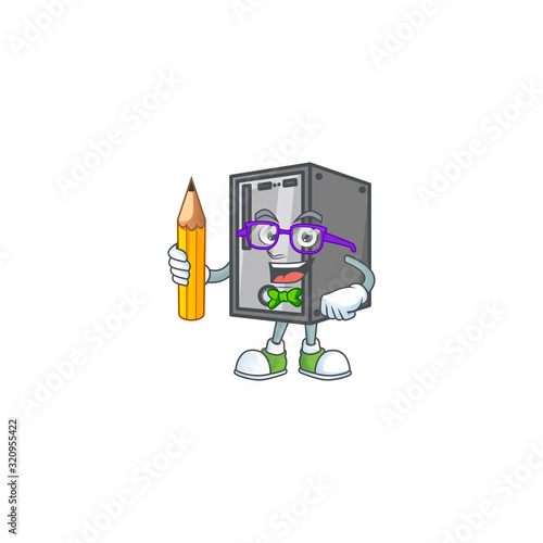 A mascot icon of Student CPU character holding pencil