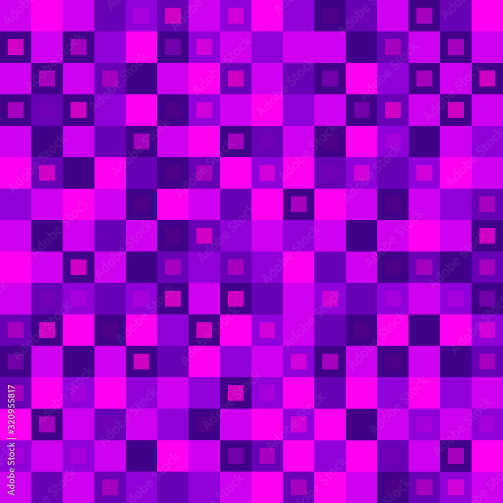 Wicker tile of violet intersecting rectangles and pink bricks.