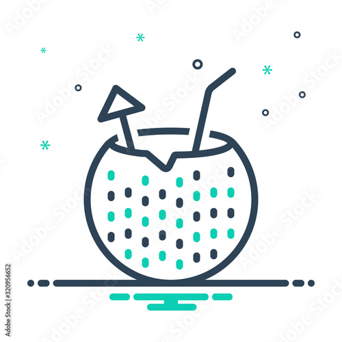  mix icon for coconut drink