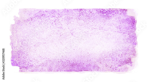 Watercolor rectangle background isolated on white