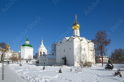 Pyatnitskoe compound of the Holy Trinity-St. Sergius Lavra. Vvedenskaya Church and Church in the name of St. Paraskeva Friday. Sergiev Posad, Moscow region, Russia photo